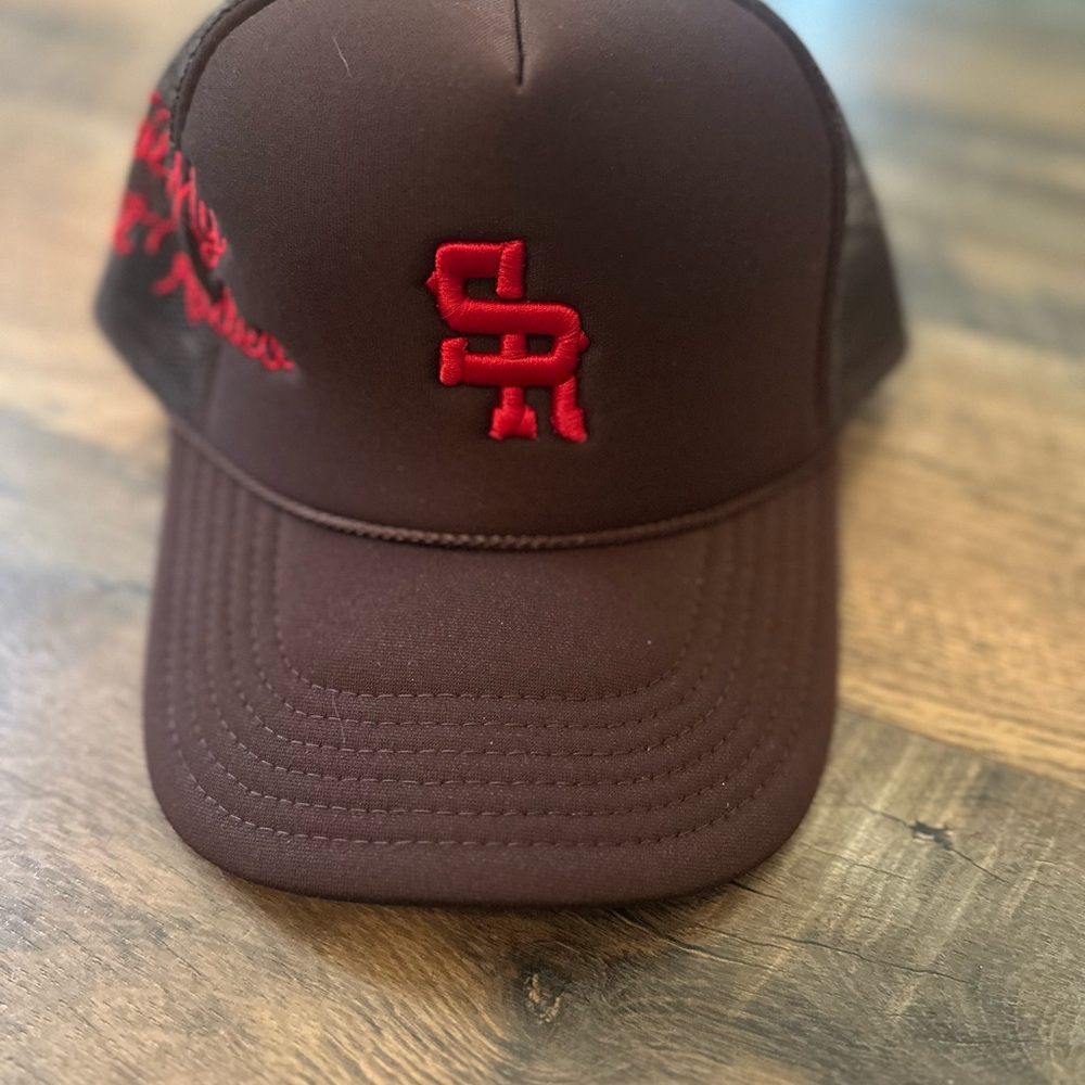Brown and Red Trucker Hat
